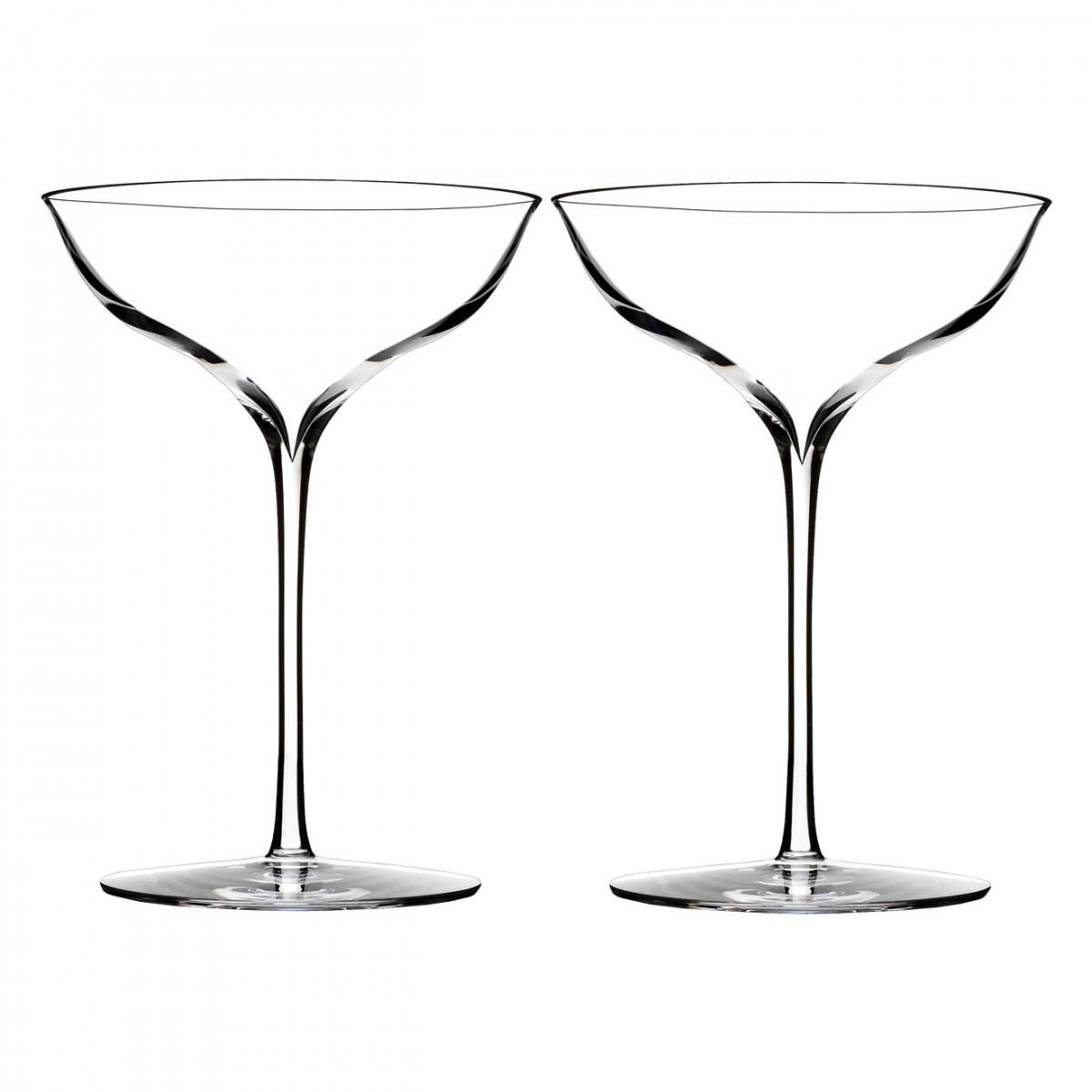 Waterford Crystal, Elegance Saucer Champagne Belle Coupe, Pair
